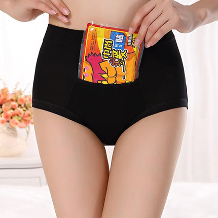 Plain Seamless Fabric Comfortable Wear With Pocket Panty  Women Underwear - Black