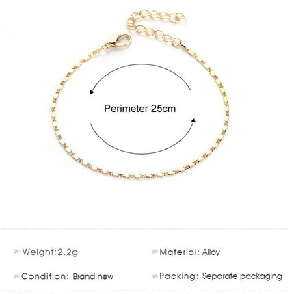 Golden Snake Chained Anklet for Women Boho Style Beach Wear Jewelry for Casual Party and Home Occasions