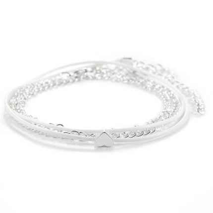 Stylish Silver Plated Braid Anklets Fashionable Women's Beach Wear Jewelry for Casual and Party Occasions made of Metal