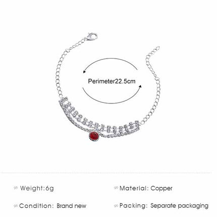 Sparkling Crystal Silver Plated Anklets An Exquisite Fashion Accessory for Women Perfect for Parties Casual Wear and Summer Fun