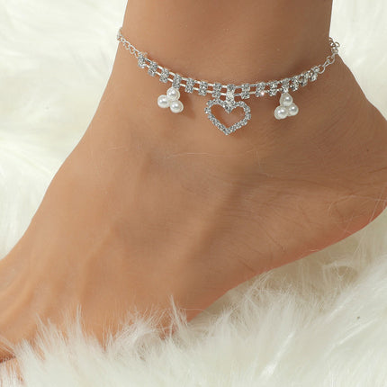 Shimmering Silver Crystal Anklet for Women Perfect for Weddings Parties and Casual Wear Fashionable Metal Jewelry with Crystal Embellishment and Hook Closure