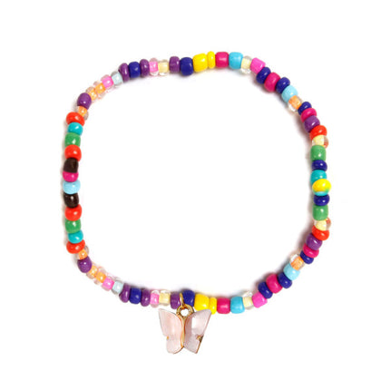 Stylish Metal Anklet for Women Colorful Beads Hook Closure Perfect for Beach and Party Wear