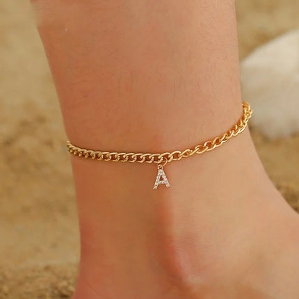 Golden Braid Chain Anklets Women's Gold Plated Party Jewelry for Fashionable Casual and Beach Wear