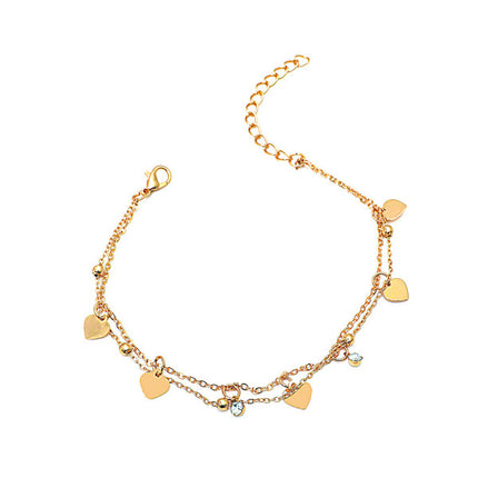 Glamorous Golden Metal Braid Anklet Perfect for Beach Wear or Parties!