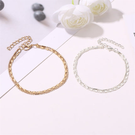 Golden Double Layer Beach Anklet Stylish Women's Jewelry for Summer Fashion Party Casual and Home Boho Inspired Multi-Occasion Wear