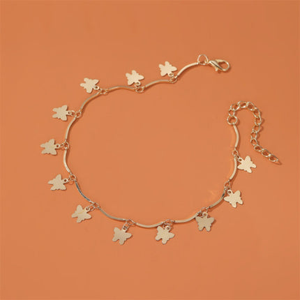 Golden Butterfly Anklet Elegant Women's Beach Wear for Multi-Occasion Party Casual Home and Boho Style Fashion Jewelry