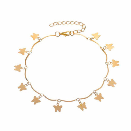 Golden Butterfly Anklet Elegant Women's Beach Wear for Multi-Occasion Party Casual Home and Boho Style Fashion Jewelry