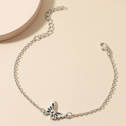 Silver Butterfly Anklets Summer Fashion for Women Stylish Boho Decorative Jewelry Perfect for Parties Casual Wear and Home