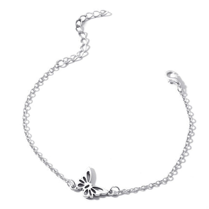 Silver Butterfly Anklets Summer Fashion for Women Stylish Boho Decorative Jewelry Perfect for Parties Casual Wear and Home