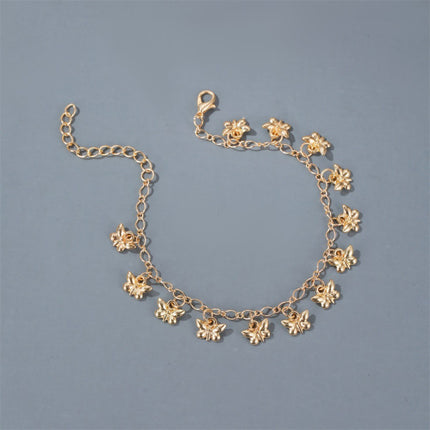 Golden Butterfly Anklet Fashionable and Versatile Women's Jewelry for Parties Casual Wear and Home Decor featuring a Beautiful Braided Design and Easy Hook Closure. Elevate your Summer Style with this Boho-inspired Anklet!