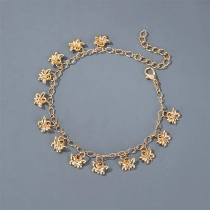 Golden Butterfly Anklet Fashionable and Versatile Women's Jewelry for Parties Casual Wear and Home Decor featuring a Beautiful Braided Design and Easy Hook Closure. Elevate your Summer Style with this Boho-inspired Anklet!