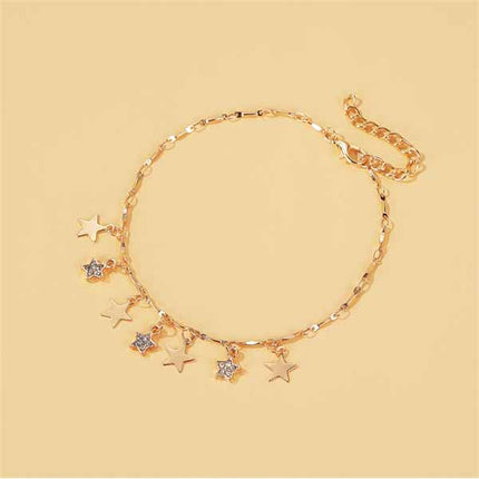 Sparkling Metal Anklet with Rhinestone Embellishment Perfect for Romance and Party Occasions Chic Women's Jewelry