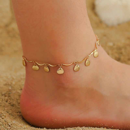 Romantic Metal Anklet with Braid Embellishment Perfect for Women's Summer Fashion and Casual Wear