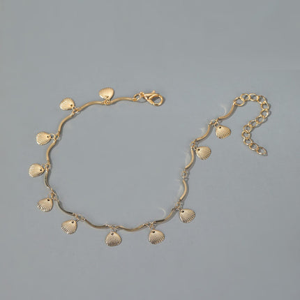 Romantic Metal Anklet with Braid Embellishment Perfect for Women's Summer Fashion and Casual Wear