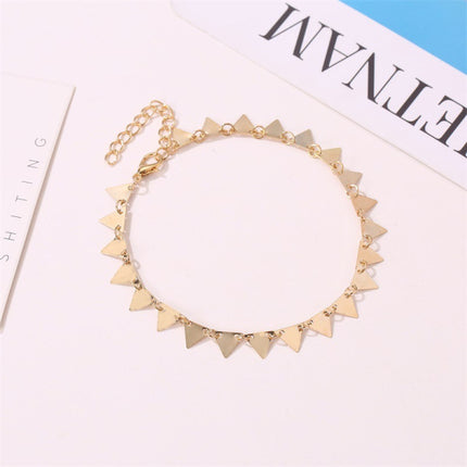 Golden Braided Romance Anklet Stylish Metal Jewelry for Women