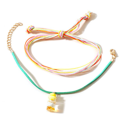 Boho Romance Multicolor Thread Art Anklets for Women Perfect for Parties Fashion and Casual Wear