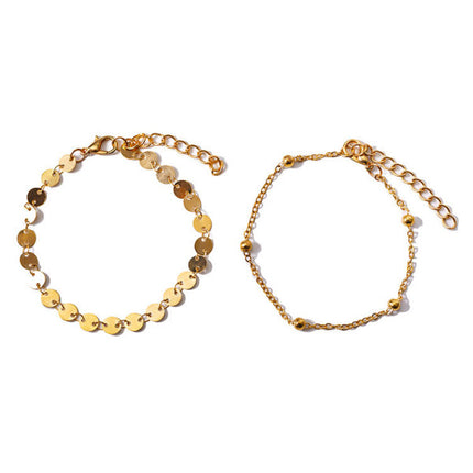 Golden Double Layered Hook Closure Anklets for Women Perfect Party Fashion Casual Home Wear. Elevate your Summer Style with this Boho Multi-Occasion Jewelry!