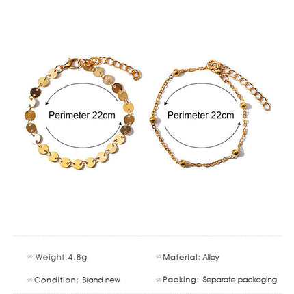 Golden Double Layered Hook Closure Anklets for Women Perfect Party Fashion Casual Home Wear. Elevate your Summer Style with this Boho Multi-Occasion Jewelry!