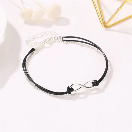 Infinite Beauty Silver Plated Double Layer Bohemian Style Anklet for Women