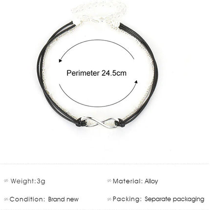 Infinite Beauty Silver Plated Double Layer Bohemian Style Anklet for Women