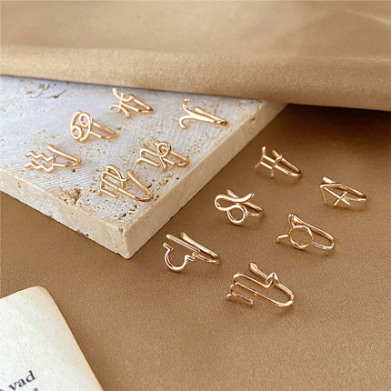 Golden Crystal Nose Pin Stylish Metal Multi-Occasion Women's Fashion Jewelry