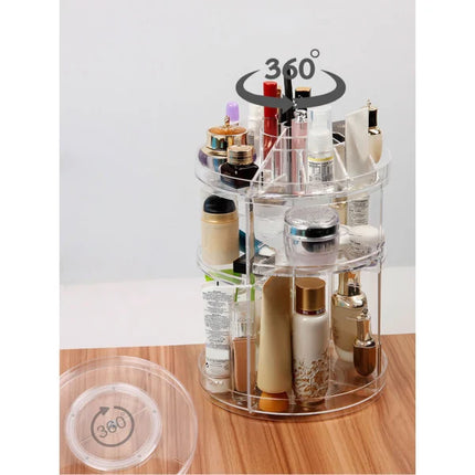 Versatile Transparent Acrylic Makeup Organizer 360 Rotating Detachable Storage Rack for Jewelry Cosmetics and More!