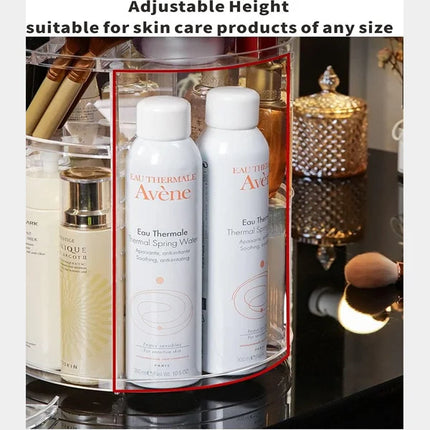 Versatile Transparent Acrylic Makeup Organizer 360 Rotating Detachable Storage Rack for Jewelry Cosmetics and More!