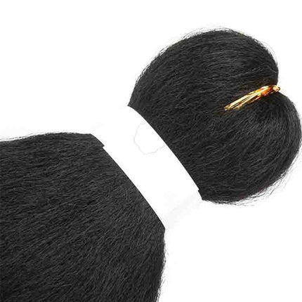 26 Inches Dark Black African Stylish Hair Extension Women Fashion Artificial Hairs  Synthetic Fiber Hair Wig Extensions - Black