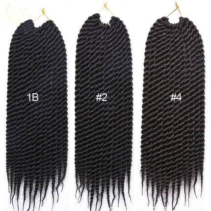 18 Inch Twist Hair Extension Women Fashion Afro Style Hairs Extension Synthetic Fiber Stylish Strand Braided Hairs Wigs Extensions