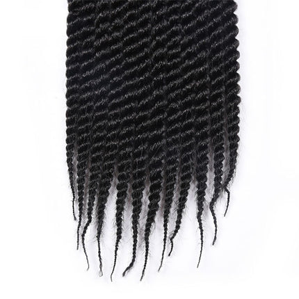 18 Inch Twist Hair Extension Women Fashion Afro Style Hairs Extension Synthetic Fiber Stylish Strand Braided Hairs Wigs Extensions