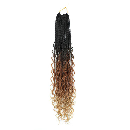 18 Inch Faded Curly Braided Hair Extension Rough Look African Style  Easy Wear Fake Hair Wigs Extensions