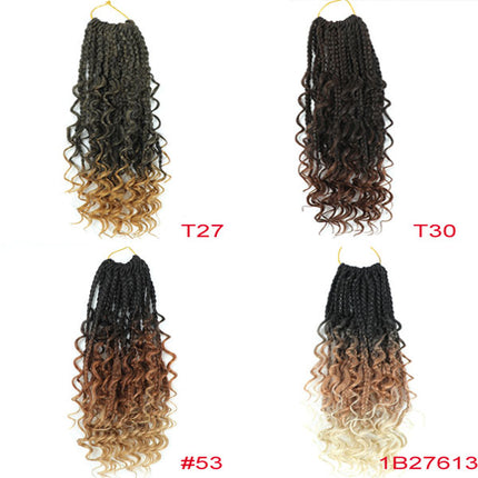 18 Inch Faded Curly Braided Hair Extension Rough Look African Style  Easy Wear Fake Hair Wigs Extensions