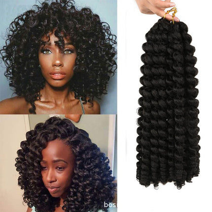 12 Inch Curl Braided Bouncy Crochet Braiding Hairs Extension  Women Fashion Fake Hair Crochet Hairs Wigs Extensions