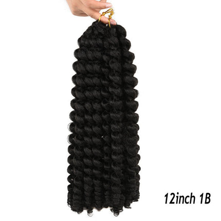 12 Inch Curl Braided Bouncy Crochet Braiding Hairs Extension  Women Fashion Fake Hair Crochet Hairs Wigs Extensions