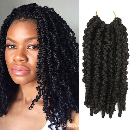 8 inch Curl Braided Bouncy Wand Hair Extension Spring Crochet Fancy Wigs Extension