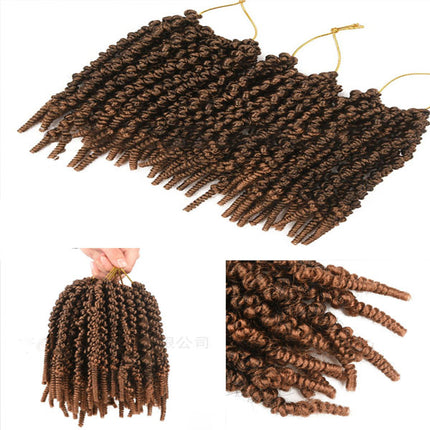 8 inch Pre Twisted Curl Braided Hair Extension Women Fashion African Style Hook Stylish Passion Twist Crochet Hair Wigs Extensions