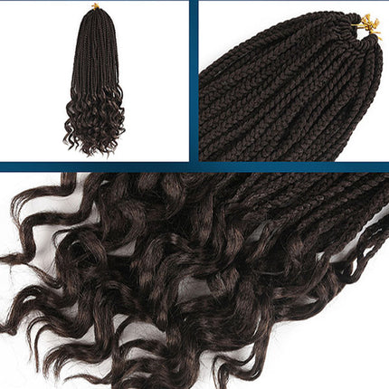 14 Inch Crochet Braids Two Tone  Curly Hair Extension High Quality Artificial Hairs Extensions - Dark Brown