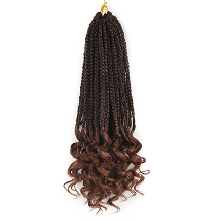 14 Inch Crochet Braids Two Tone  Curly Hair Extension High Quality Artificial Hairs Extensions - Dark Brown