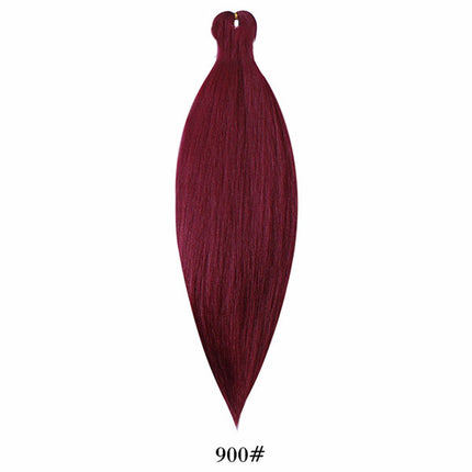 African Style Braided Pony Faded Style Women Fashion Fake Hair Braided Wig - 26 inch-Wine Red