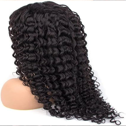 16 Inch Kinky Long Curly Ponytail Drawstring Synthetic With Hook  Fake Wavy Black Hair Wig Extension