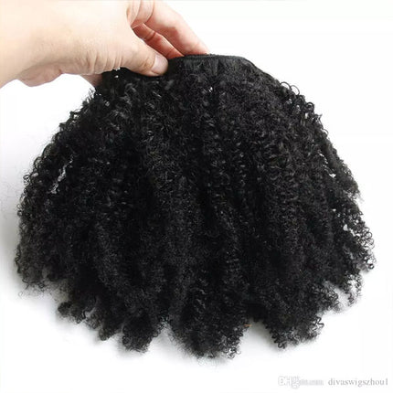 8 Inches Small Curl Ponytail Curly Hair Wig Stylish Women Fashion Afro Wigs