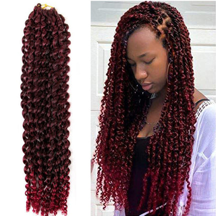 18 Inch Synthetic Fiber Wine Red Hair Extension Dreadlocks Women Fashion Stylish Hair Wigs Extensions