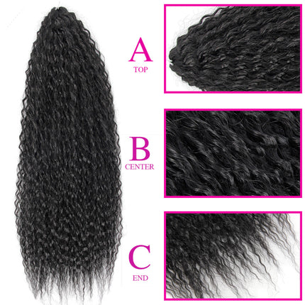 22 Inches Long Stylish Brazilian Curly Kinky Hair Extension Wig Crochet Women Artificial Hair Fashion Braided Extensions Fake Hair Wigs