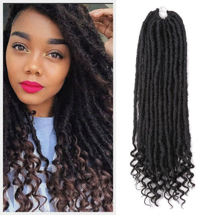 18 Inch Hollow Style Hairs Extension African Crochet Curly Water Waves Style Women Fashion Curly End Hairs Wigs Extensions For Girls