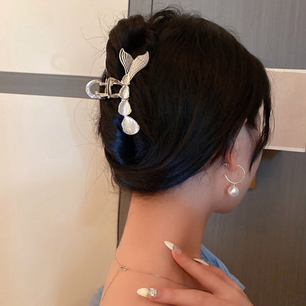 Fish Tail Cute Decorative Wedding Style Bun Styling Catcher Decorative Clip - Golden