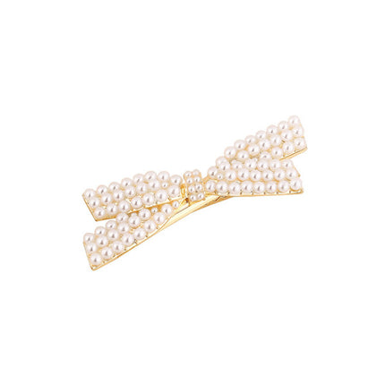 Bow Stylish Women Hair Grooming Stylish Fashion Hook Clips - Golden