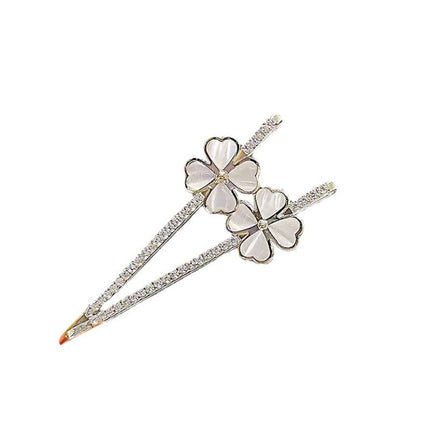 Simple Crystal Patched Rhinestone Decorated Headwear Hair Styling Women Fashion Clips