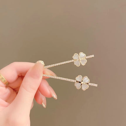 Simple Crystal Patched Rhinestone Decorated Headwear Hair Styling Women Fashion Clips