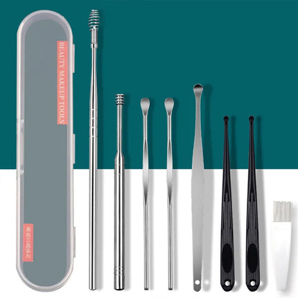 Ultimate Stainless Steel Ear Cleaning Tool Kit 8 Piece Set for Personalized Ear Hygiene and Improved Appearance