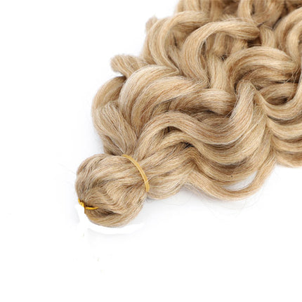 18 Inch Curls Ocean Wave Hair Extension High Quality Women Fashion Easy Patch Fake Hair Extension - Golden